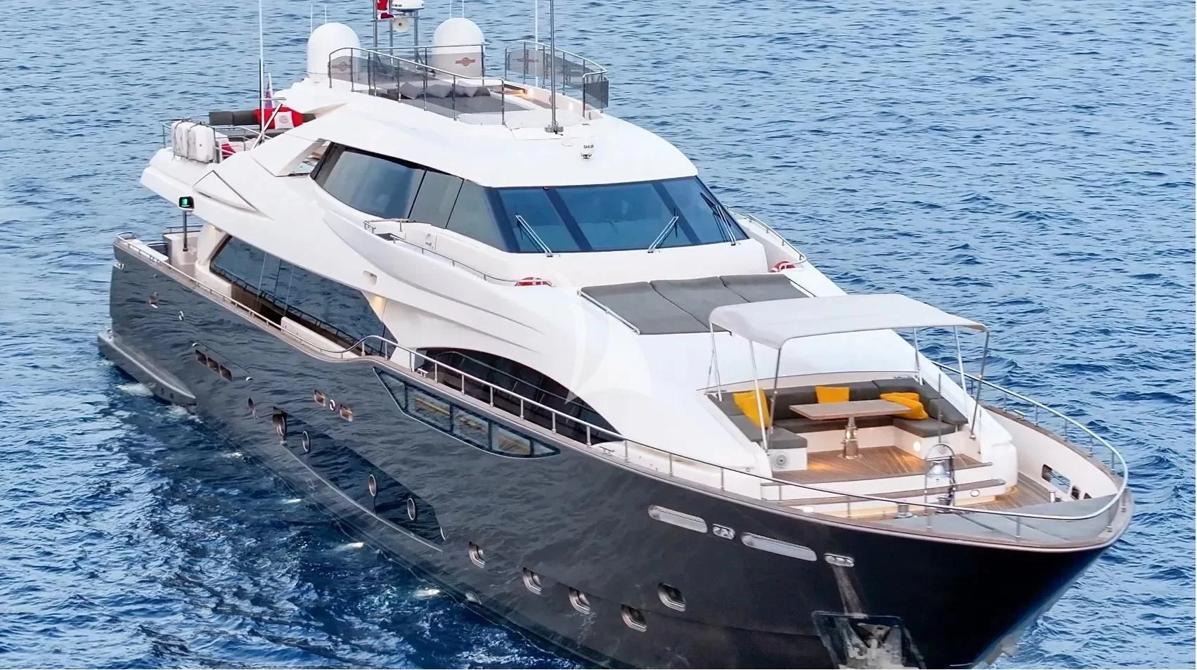 a boat on the water aboard THALYSSA Yacht for Charter