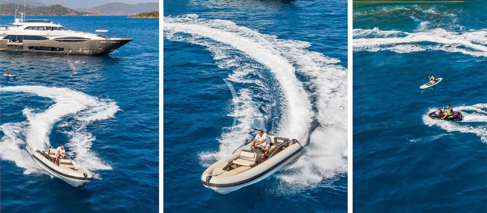 a boat on the water aboard THALYSSA Yacht for Charter
