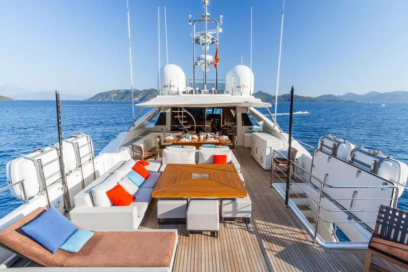 a boat on the water aboard THALYSSA Yacht for Charter