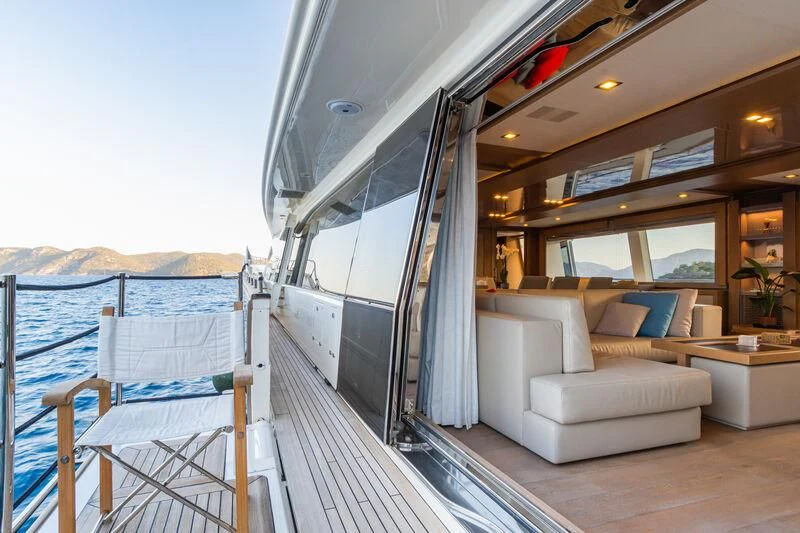 a boat on the water aboard THALYSSA Yacht for Charter