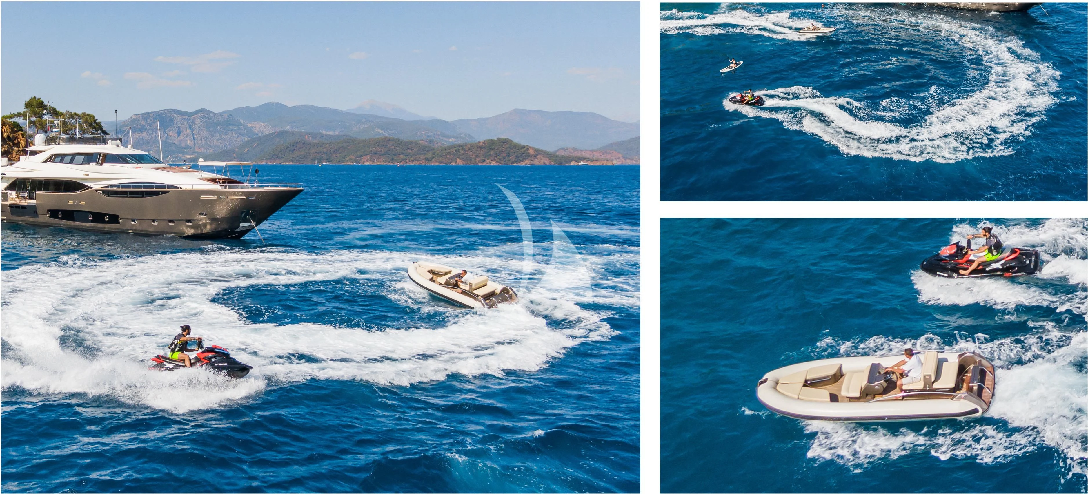 a boat on the water aboard THALYSSA Yacht for Charter