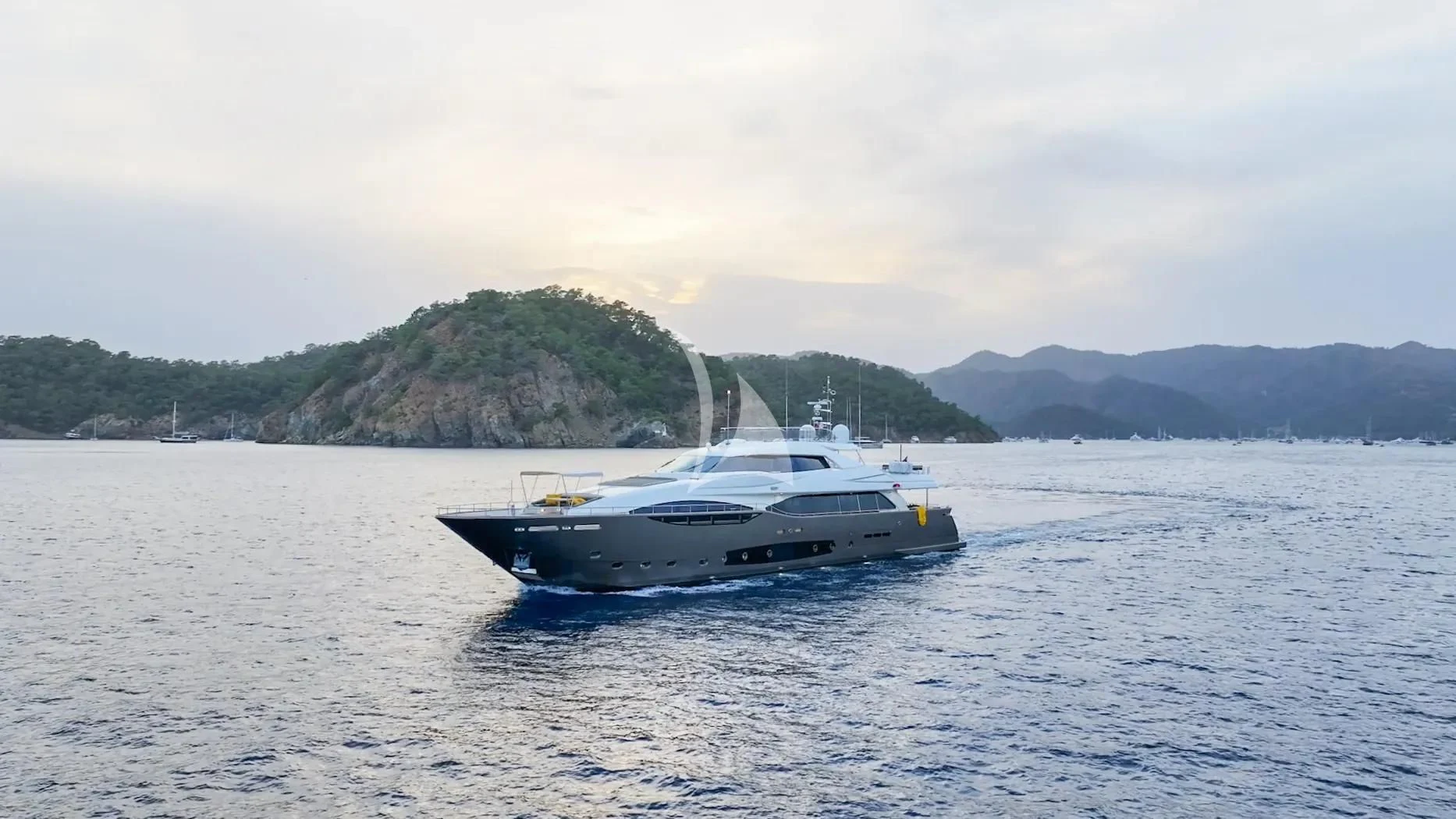 a boat in the water aboard THALYSSA Yacht for Charter