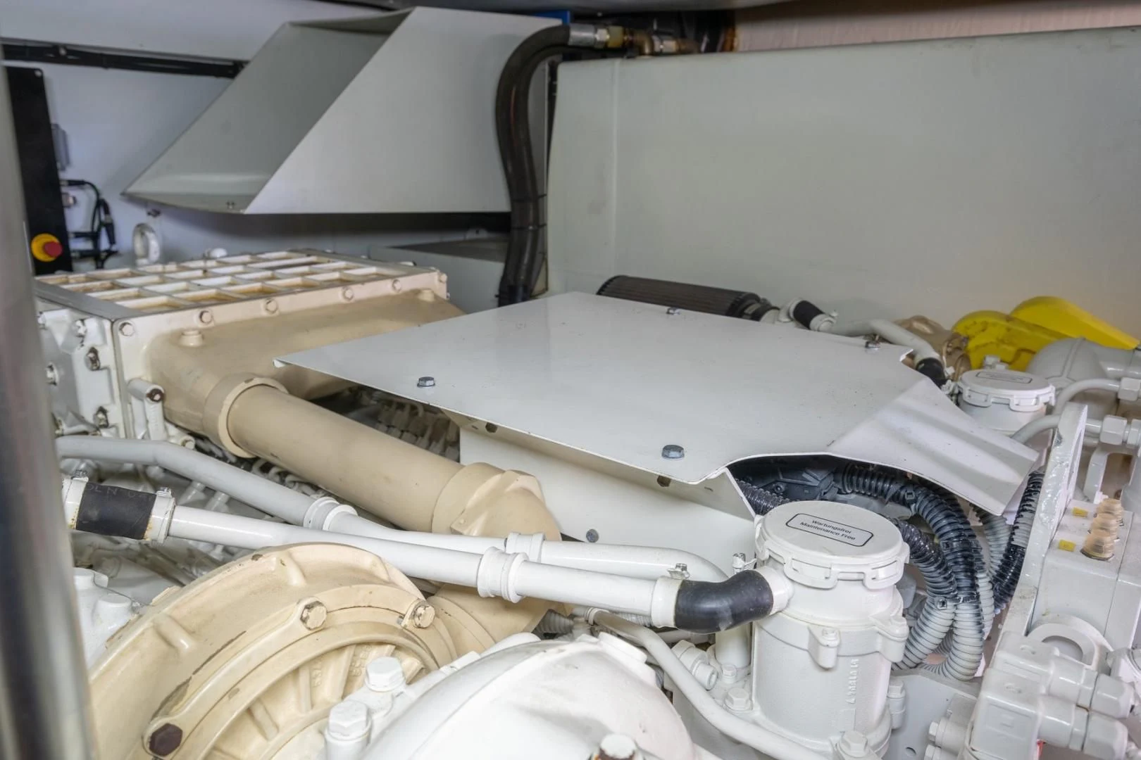 a machine with a large piece of equipment in it aboard SYLVIA VI Yacht for Sale