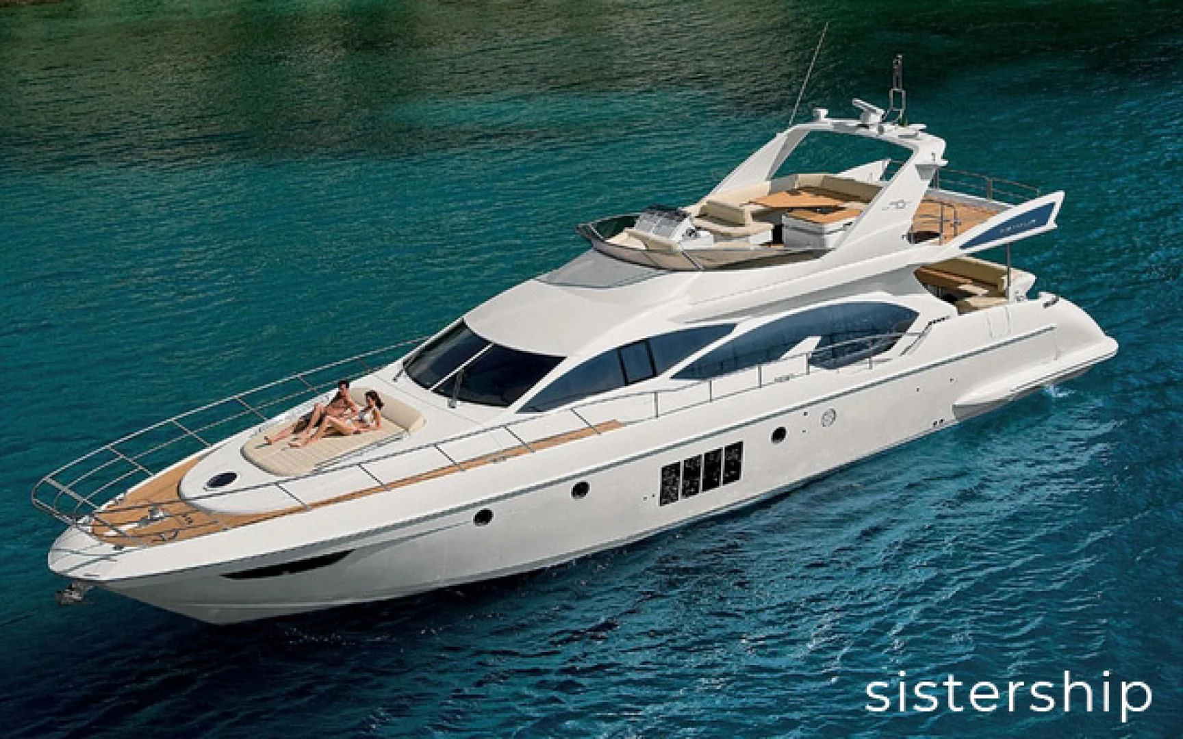 a white yacht in the water aboard SYLVIA VI Yacht for Sale