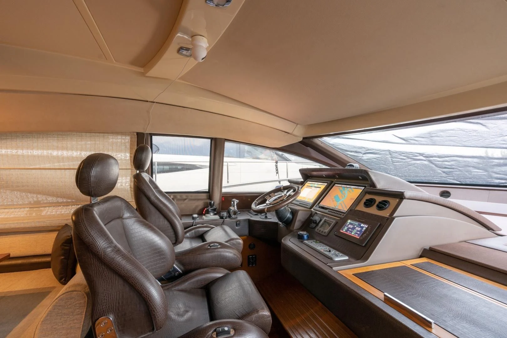 inside of a vehicle aboard SYLVIA VI Yacht for Sale