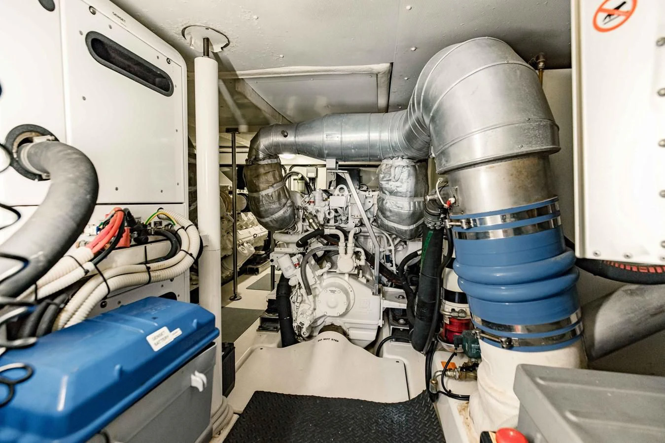 a car with a large pipe aboard SYLVIA VI Yacht for Sale