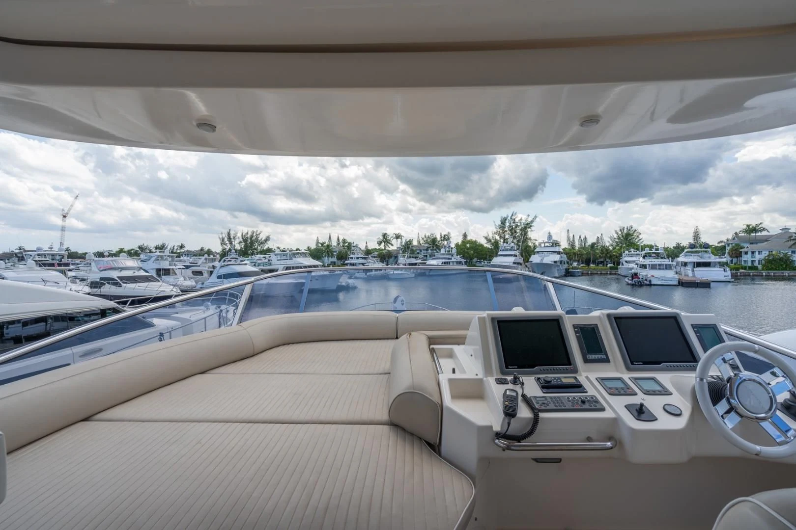 a car parked in a car aboard SYLVIA VI Yacht for Sale