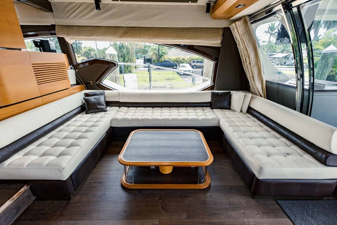inside of a vehicle aboard SYLVIA VI Yacht for Sale