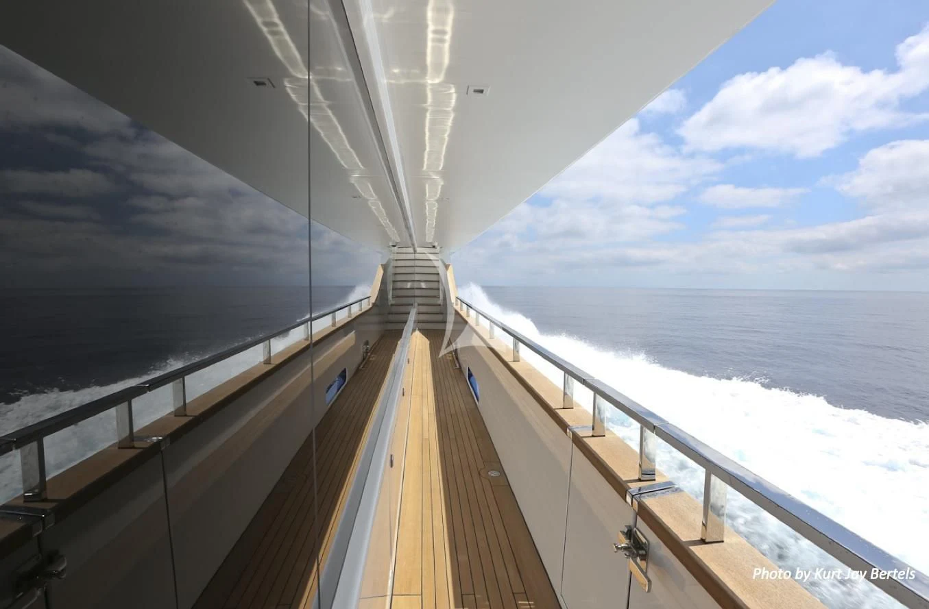 a view of the ocean from the deck of a boat aboard IPANEMAS Yacht for Sale