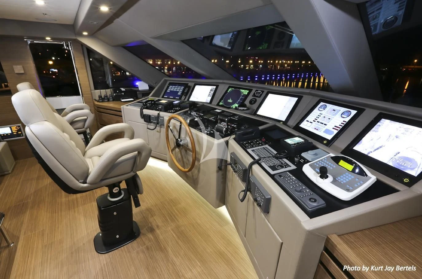 a room with computers and monitors aboard IPANEMAS Yacht for Sale