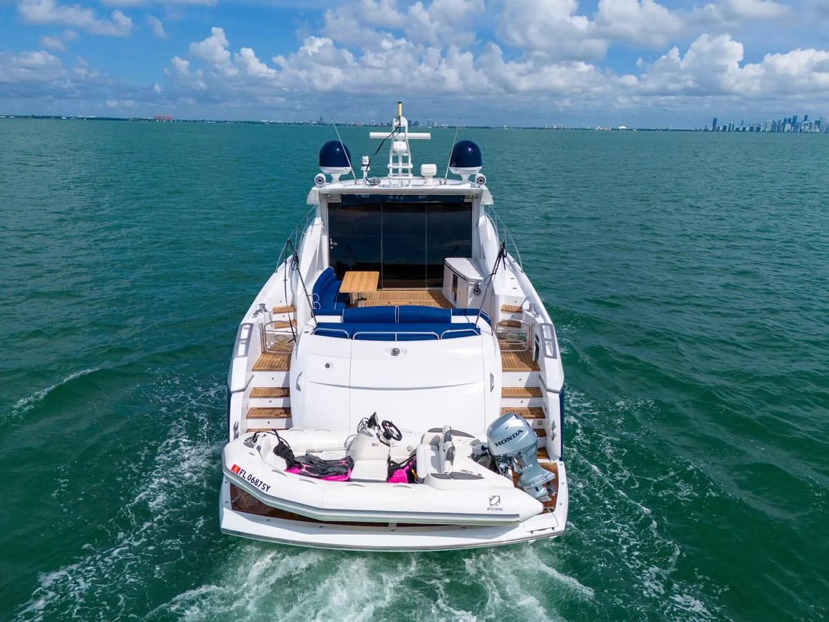 a boat in the water aboard 82' SUNSEEKER PREDATOR 82 Yacht for Sale