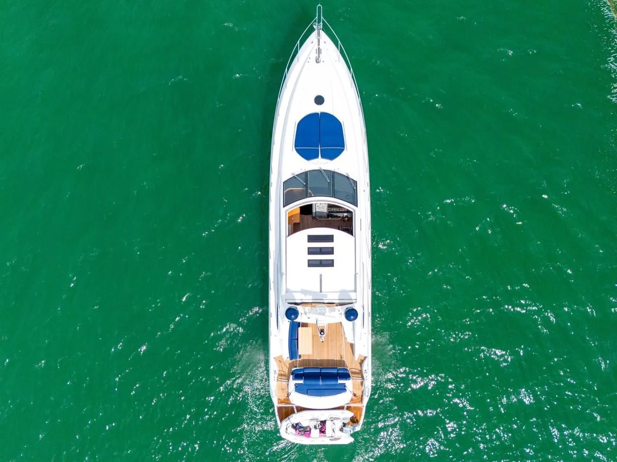 a boat in the water aboard 82' SUNSEEKER PREDATOR 82 Yacht for Sale