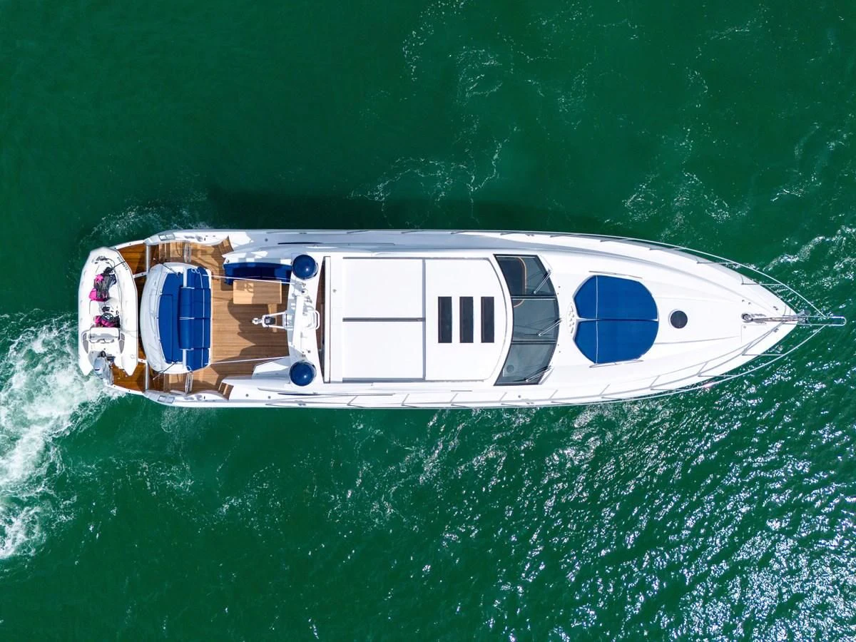 a boat on the water aboard 82' SUNSEEKER PREDATOR 82 Yacht for Sale