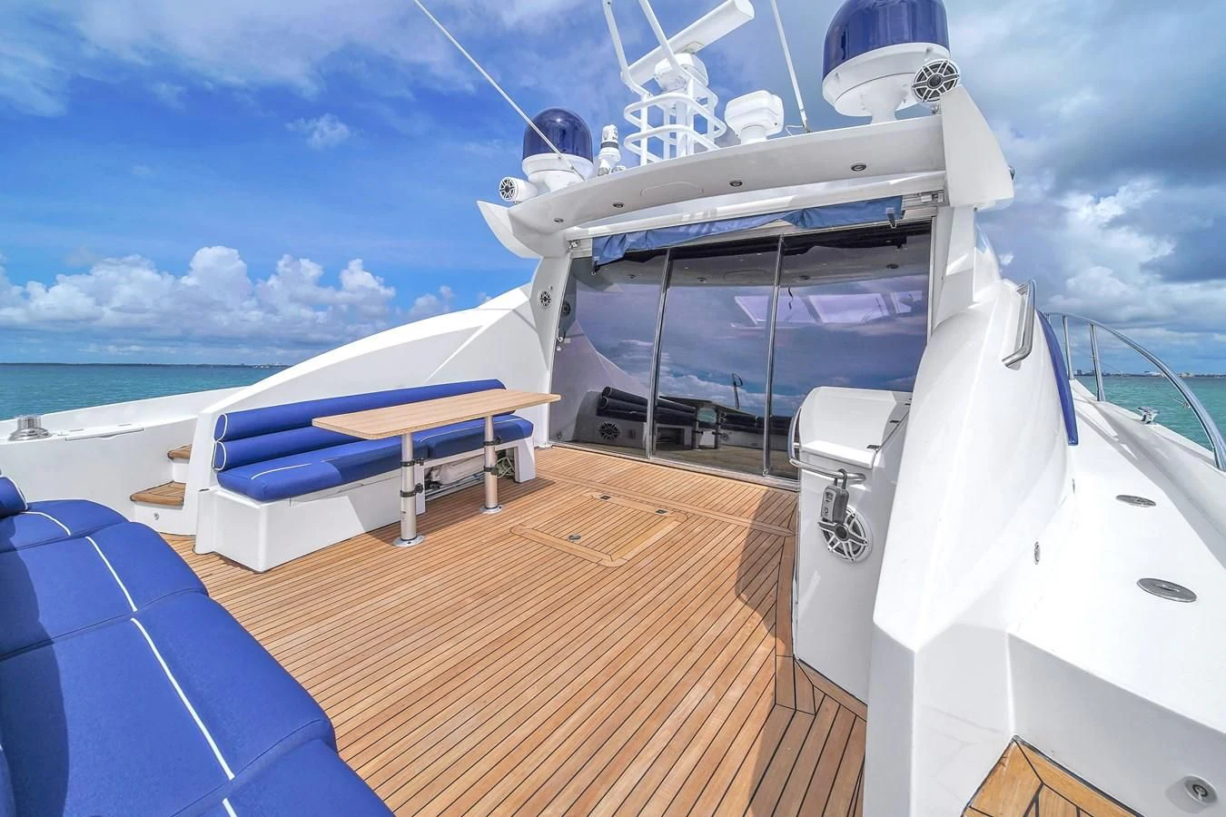 a boat on the water aboard 82' SUNSEEKER PREDATOR 82 Yacht for Sale