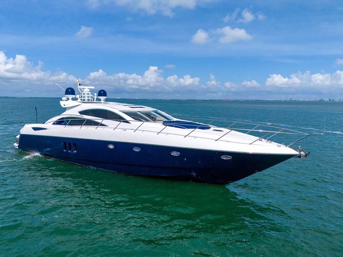 a boat in the water aboard 82' SUNSEEKER PREDATOR 82 Yacht for Sale