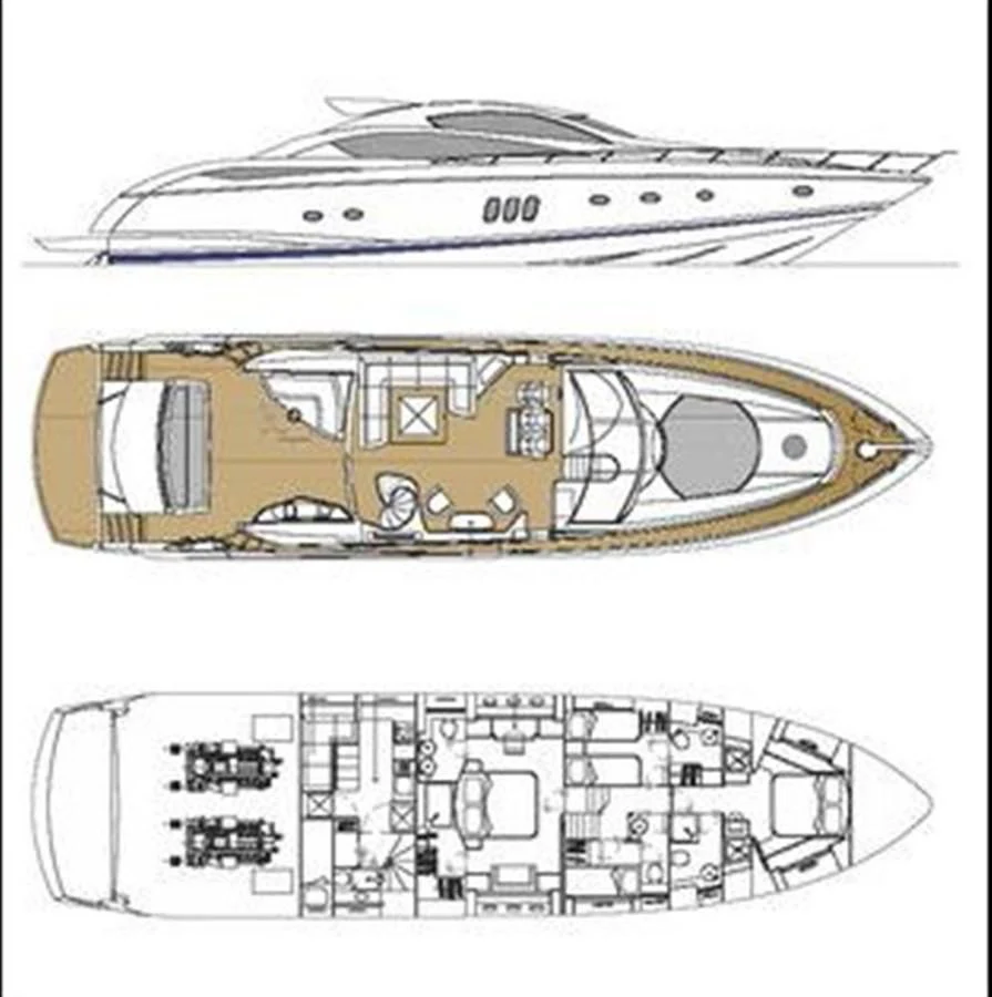 diagram aboard 82' SUNSEEKER PREDATOR 82 Yacht for Sale