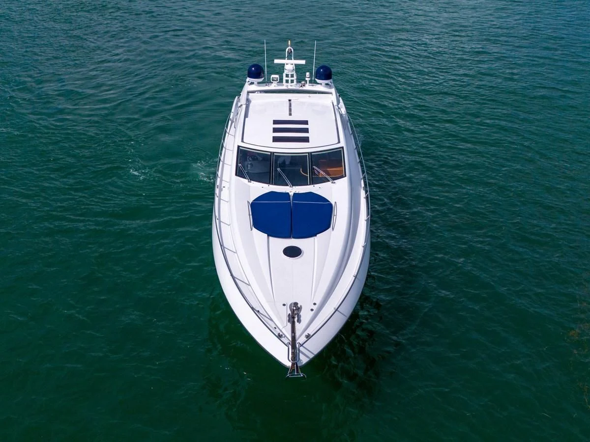 a boat in the water aboard 82' SUNSEEKER PREDATOR 82 Yacht for Sale