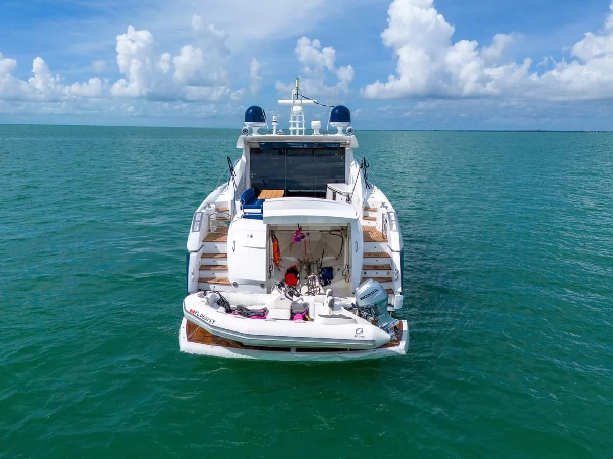 a boat in the water aboard 82' SUNSEEKER PREDATOR 82 Yacht for Sale