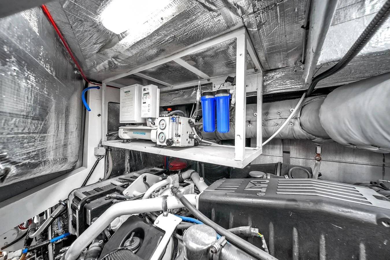 a close-up of a machine aboard 82' SUNSEEKER PREDATOR 82 Yacht for Sale
