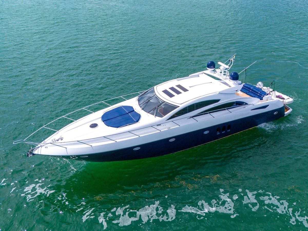 a boat on the water aboard 82' SUNSEEKER PREDATOR 82 Yacht for Sale