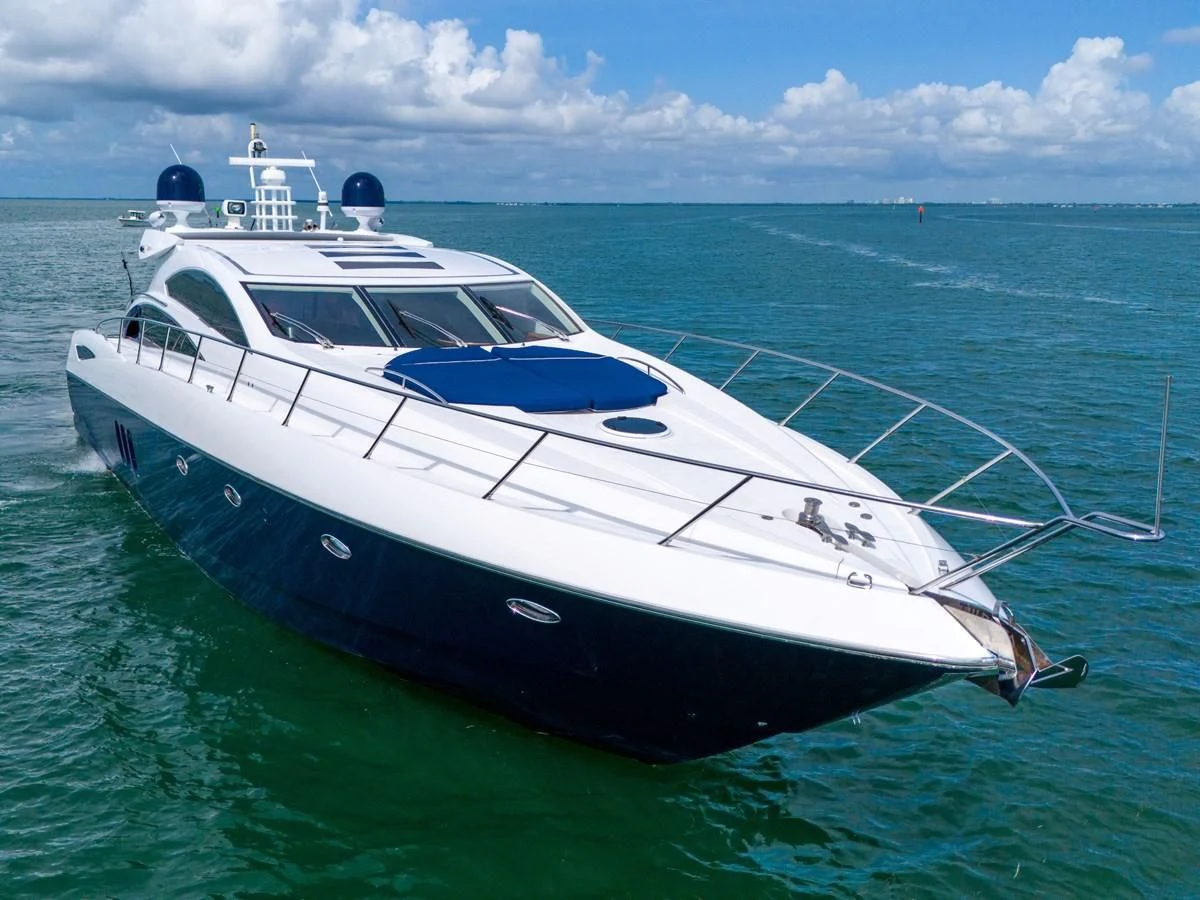 a boat in the water aboard 82' SUNSEEKER PREDATOR 82 Yacht for Sale
