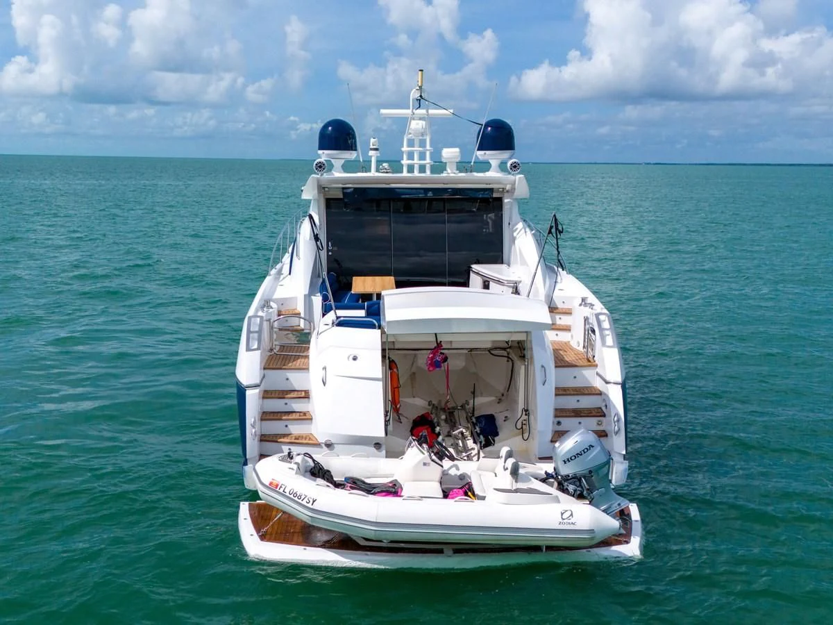 a boat in the water aboard 82' SUNSEEKER PREDATOR 82 Yacht for Sale
