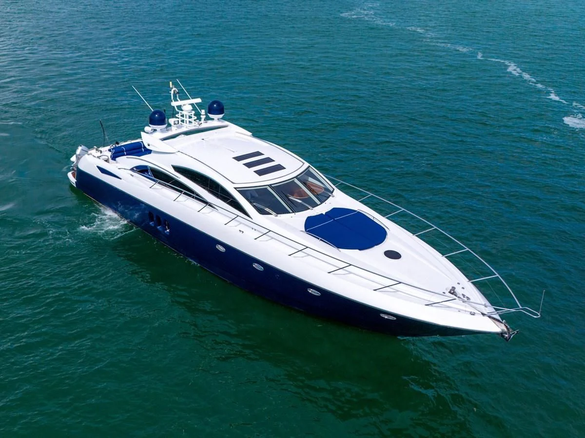 a boat in the water aboard 82' SUNSEEKER PREDATOR 82 Yacht for Sale