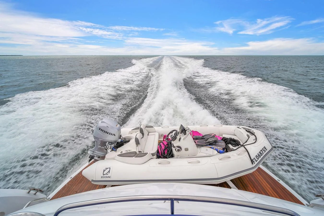 a boat on the water aboard 82' SUNSEEKER PREDATOR 82 Yacht for Sale