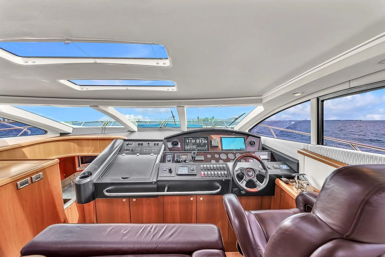 inside of a vehicle aboard 82' SUNSEEKER PREDATOR 82 Yacht for Sale