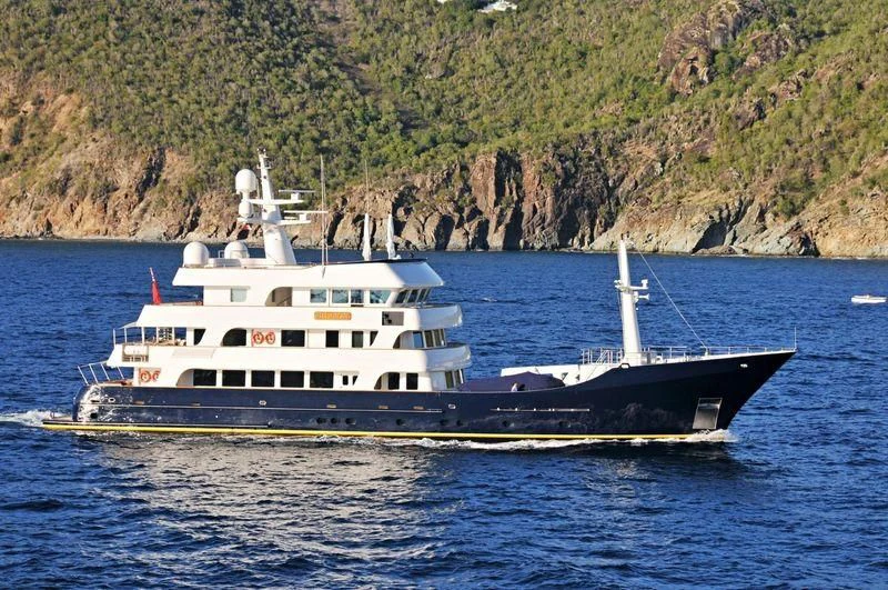 a boat on the water aboard BIG ARON Yacht for Sale
