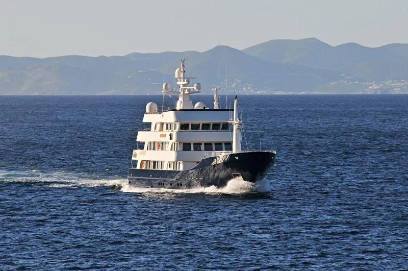 a boat on the water aboard BIG ARON Yacht for Sale