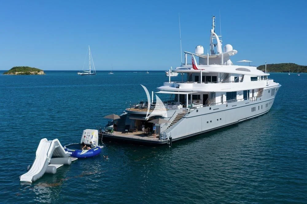 a boat on the water aboard SIREN Yacht for Sale