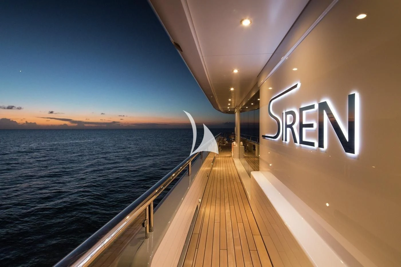 a boat on the water aboard SIREN Yacht for Sale