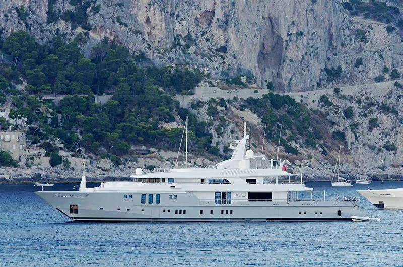 a boat on the water aboard SIREN Yacht for Sale
