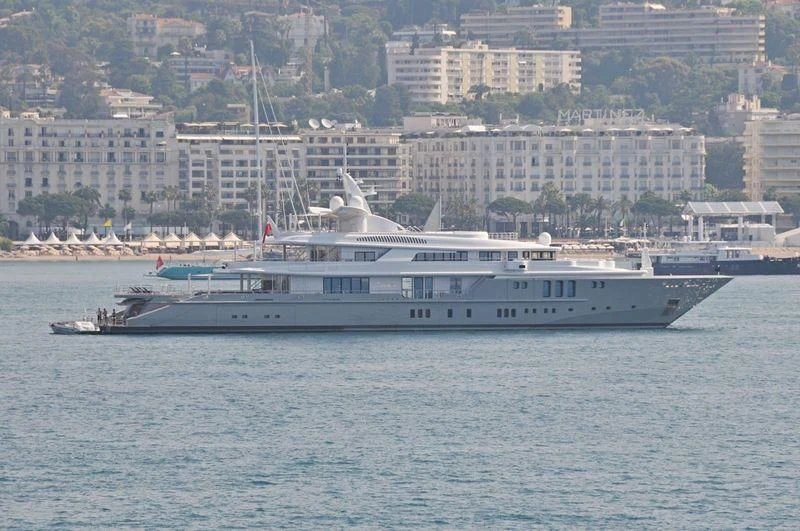 a boat in the water aboard SIREN Yacht for Sale