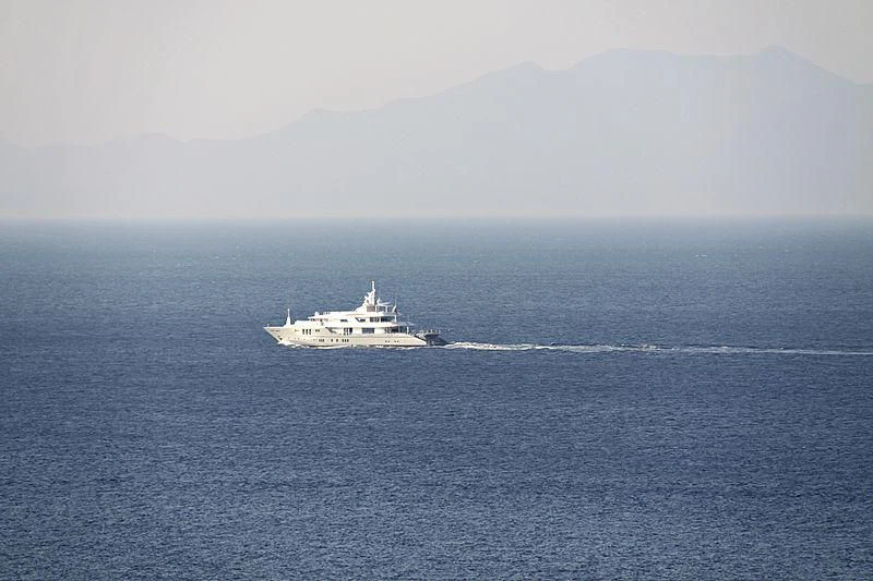 a boat on the water aboard SIREN Yacht for Sale