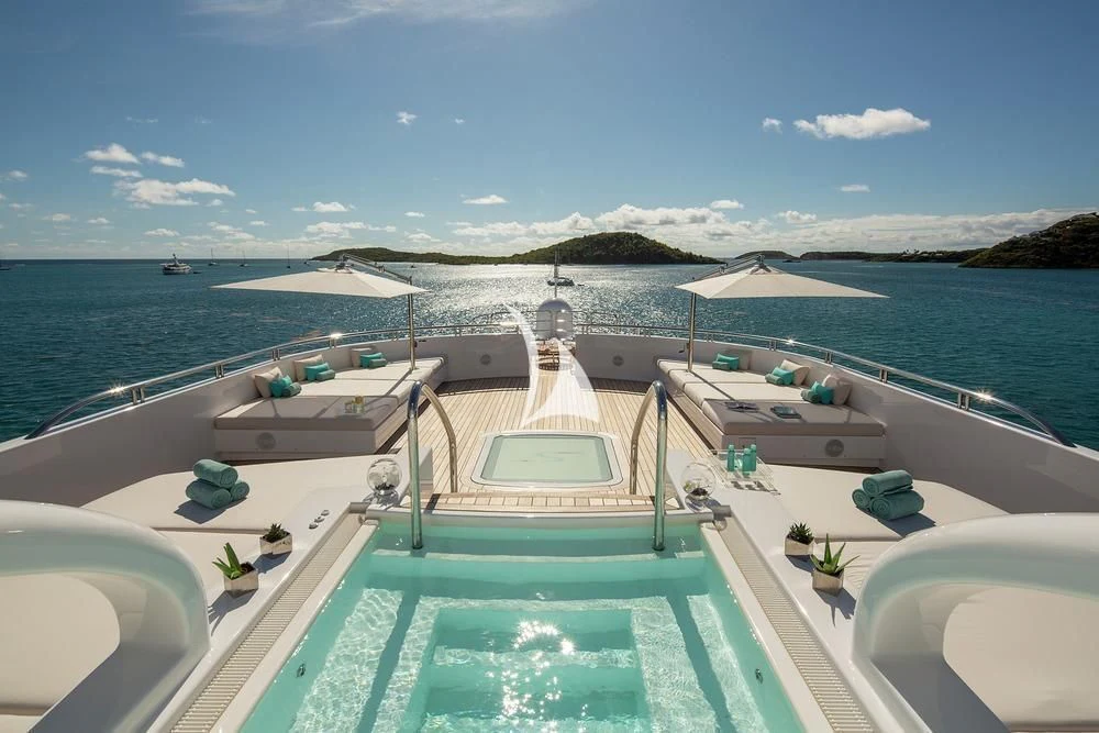 a boat on the water aboard SIREN Yacht for Sale