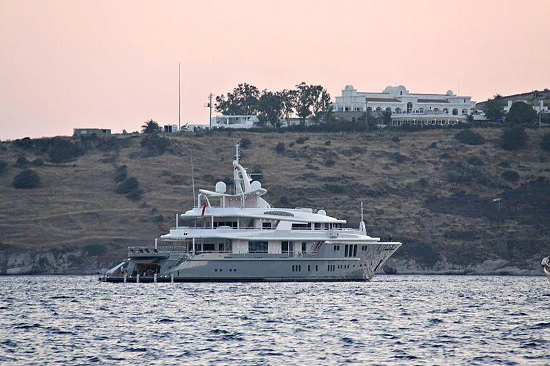 a boat in the water aboard SIREN Yacht for Sale