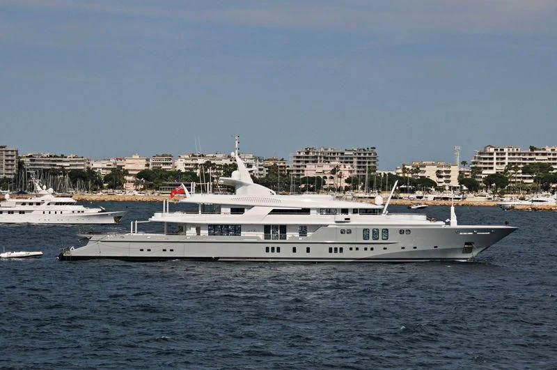 a boat in the water aboard SIREN Yacht for Sale