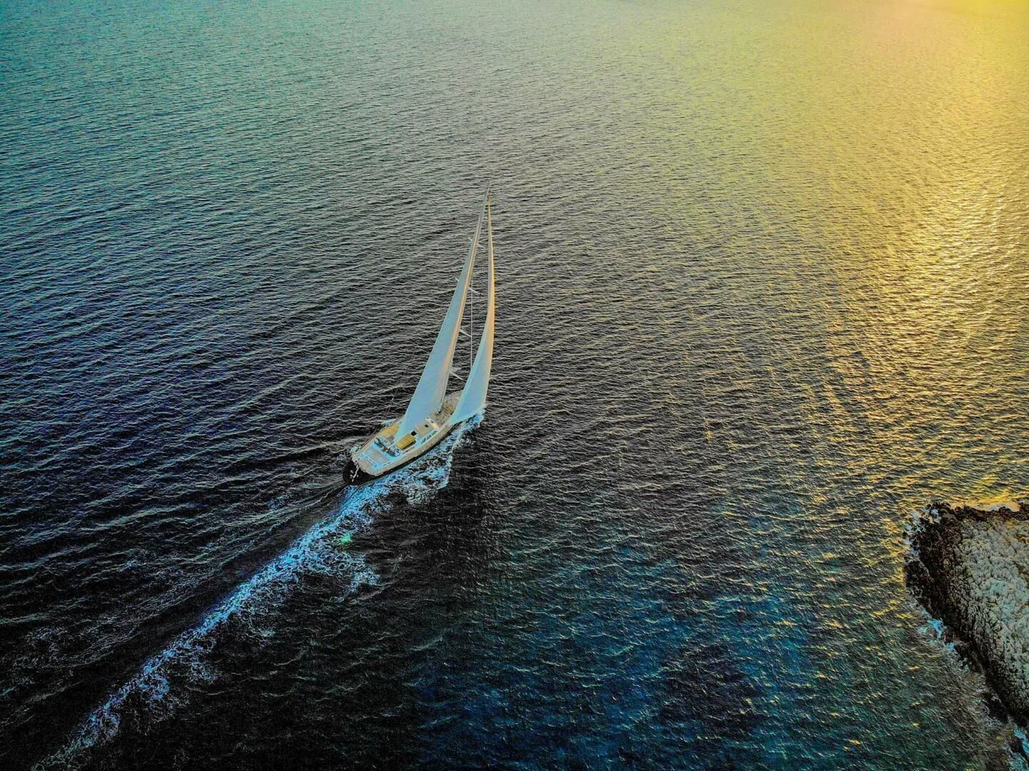 a boat sailing on the sea aboard JERSEY PEARL Yacht for Sale