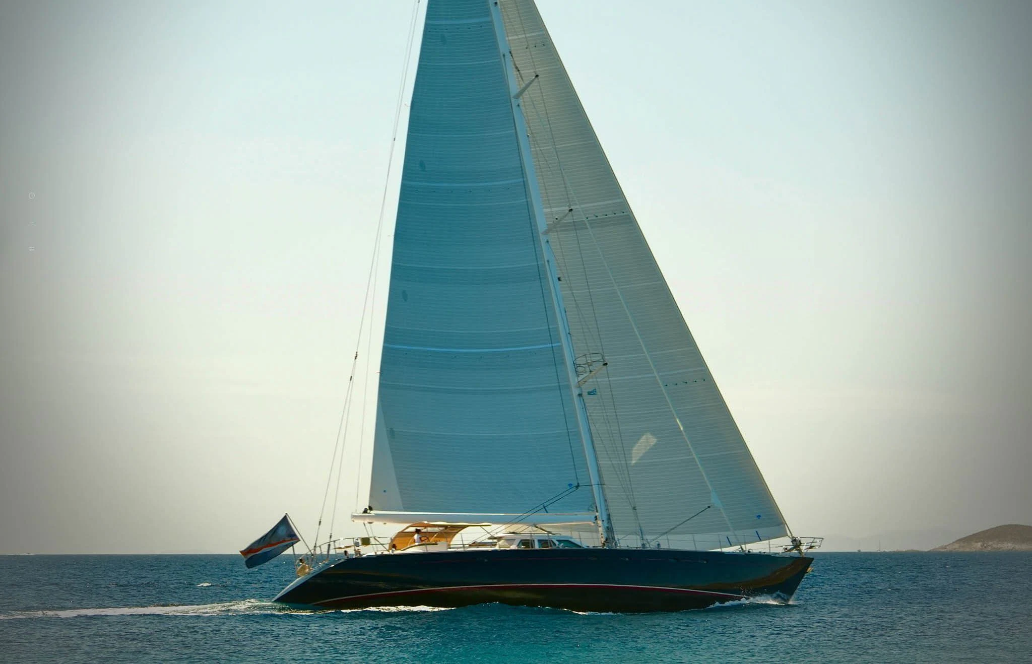 a sailboat on the water aboard JERSEY PEARL Yacht for Sale