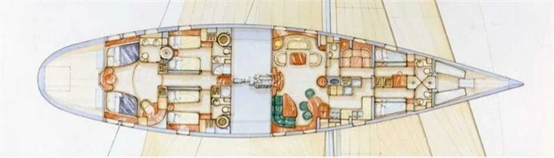 a model of a building aboard JERSEY PEARL Yacht for Sale
