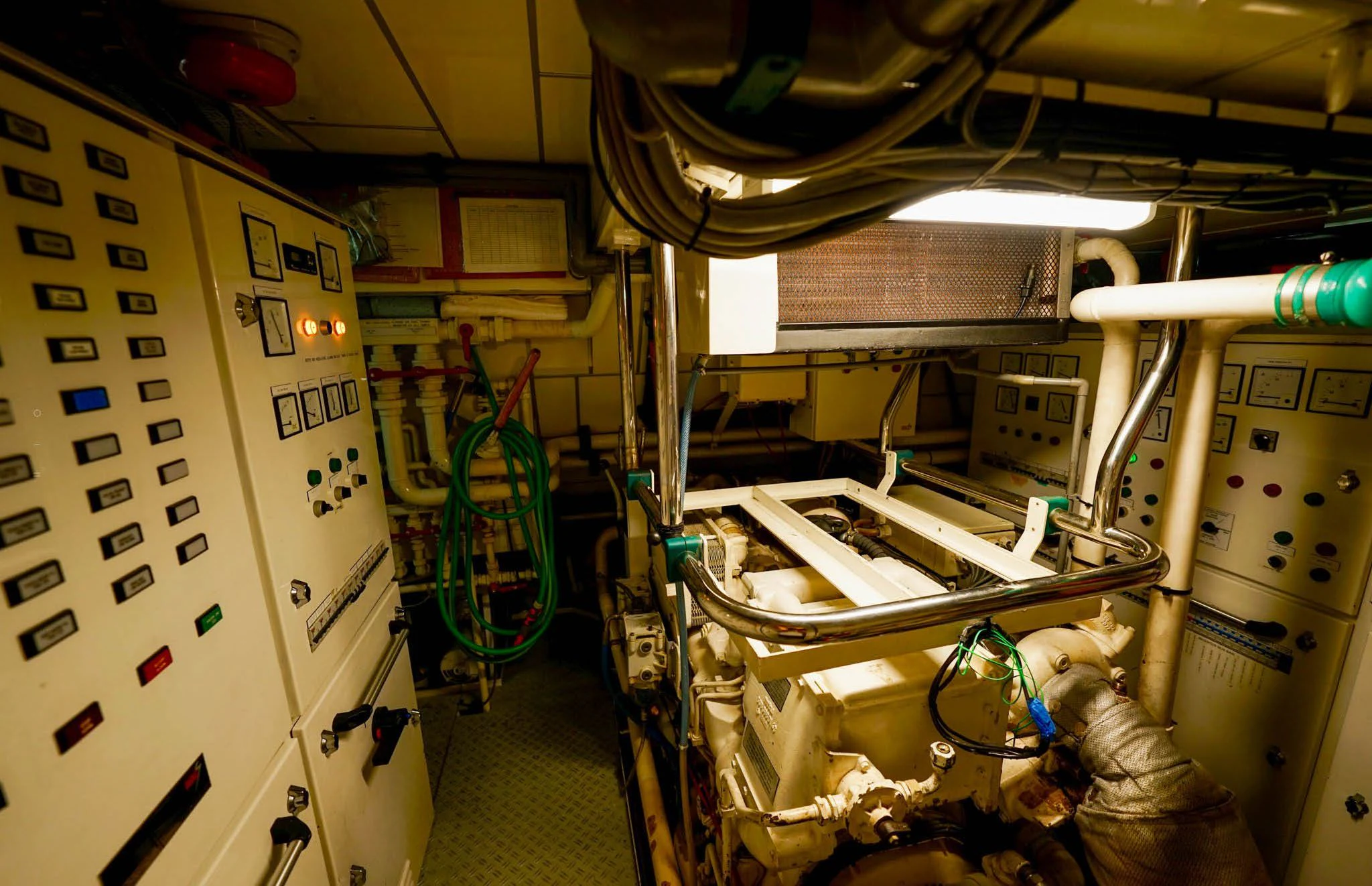 a room with machinery aboard JERSEY PEARL Yacht for Sale