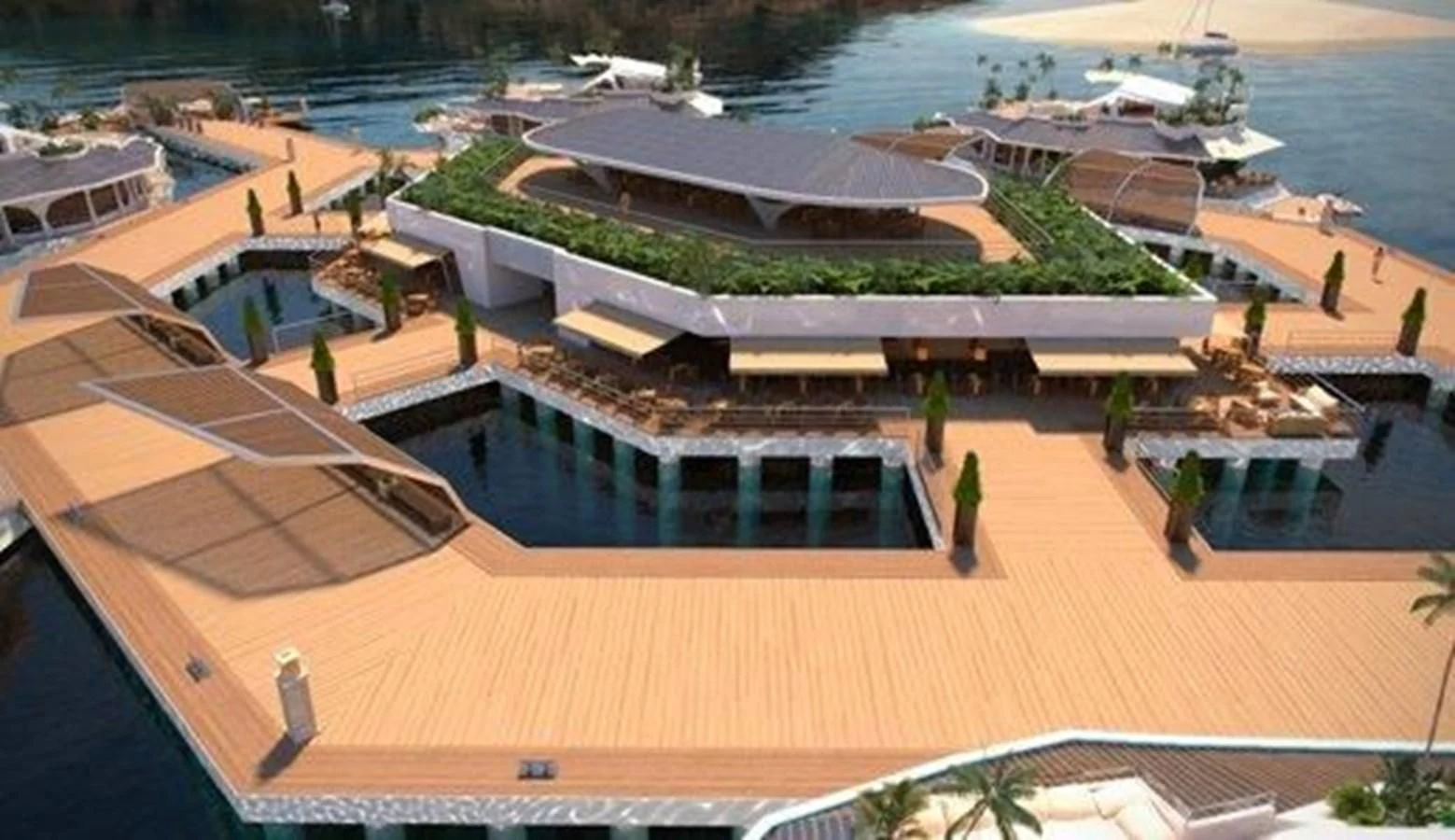 a high angle view of a building aboard 2020 ORION ORSOS ISLAND Yacht for Sale