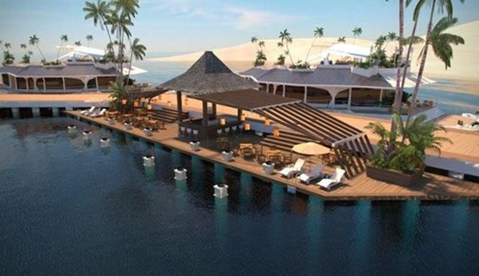 a building next to a body of water aboard 2020 ORION ORSOS ISLAND Yacht for Sale