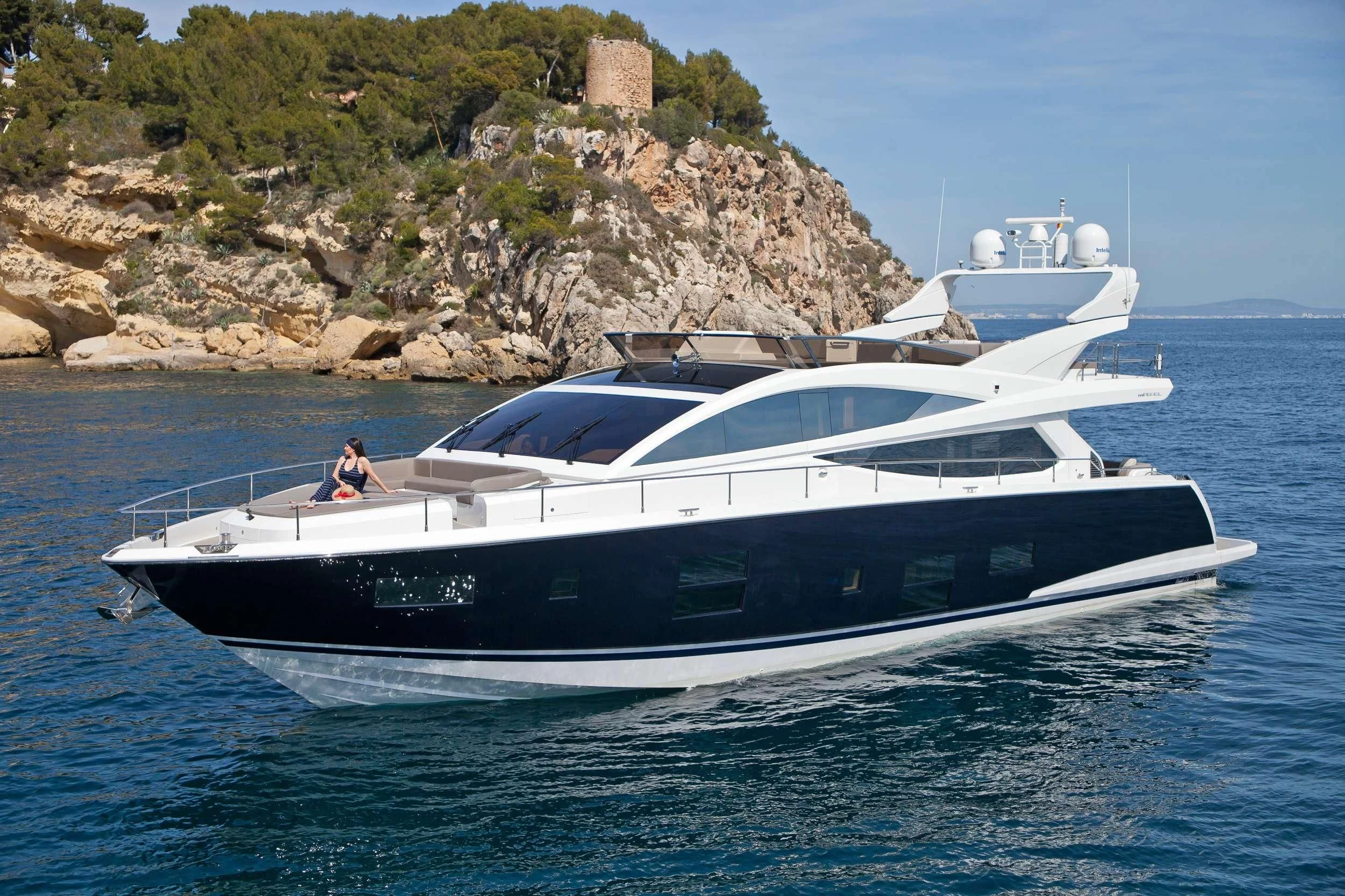 a person on a boat aboard FINALLY Yacht for Charter