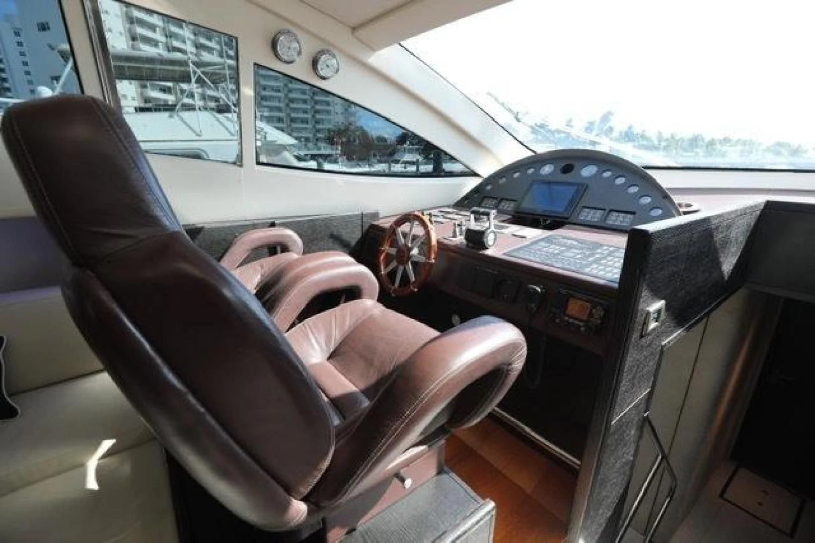 the inside of a car aboard K3 Yacht for Sale