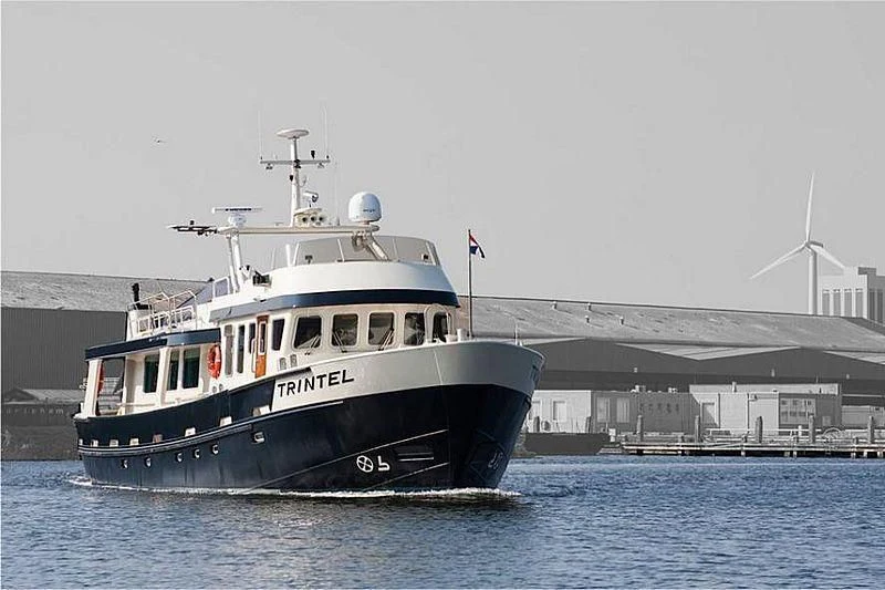 a boat in the water aboard TRINTEL Yacht for Sale