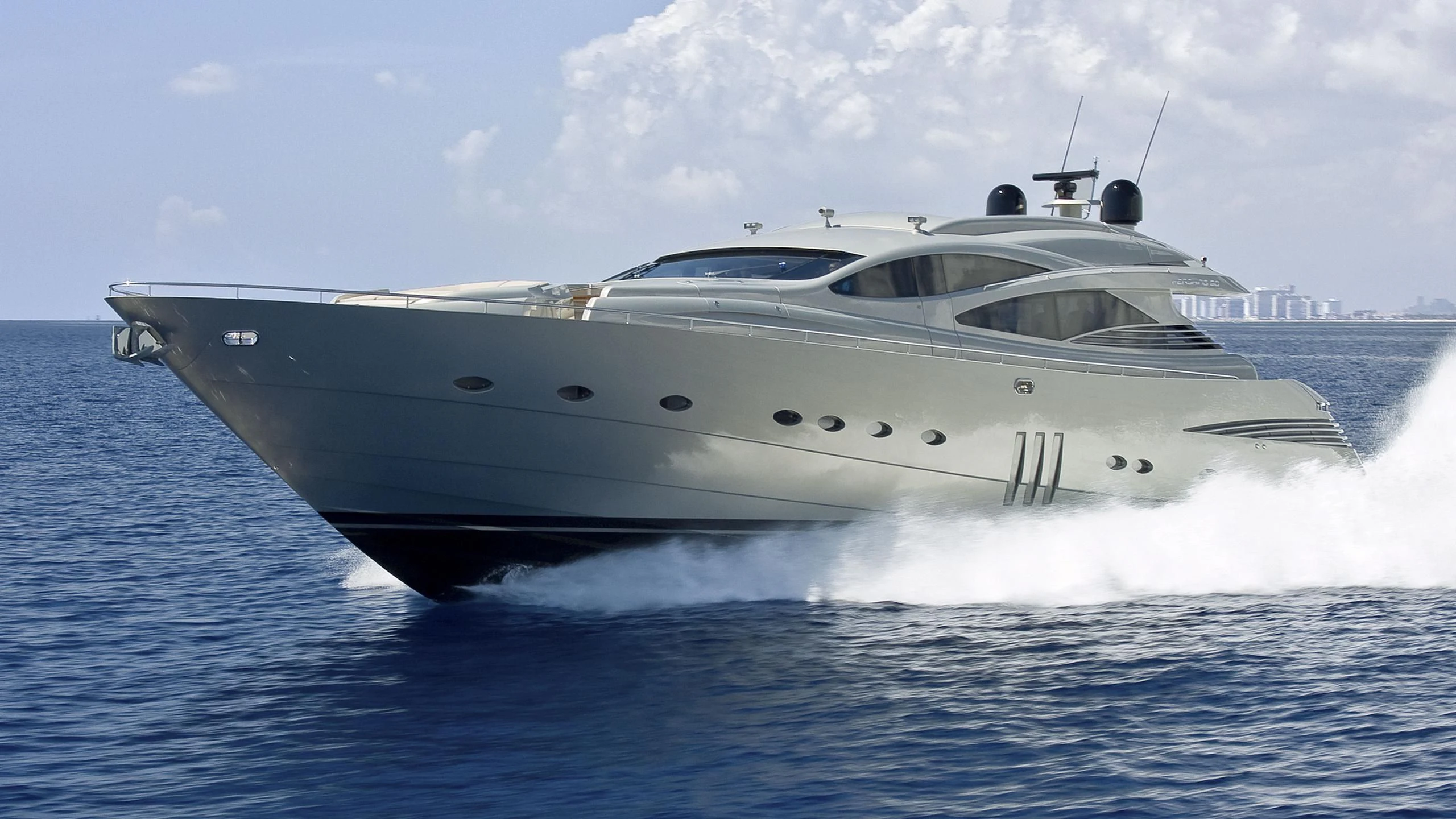 a white yacht in the water aboard A&O Yacht for Sale