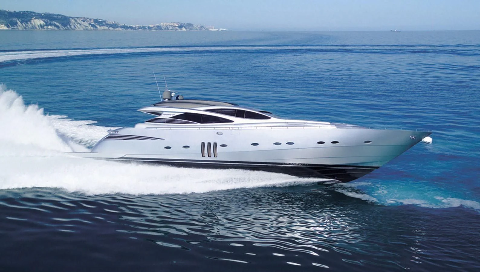 a white yacht in the water aboard A&O Yacht for Sale